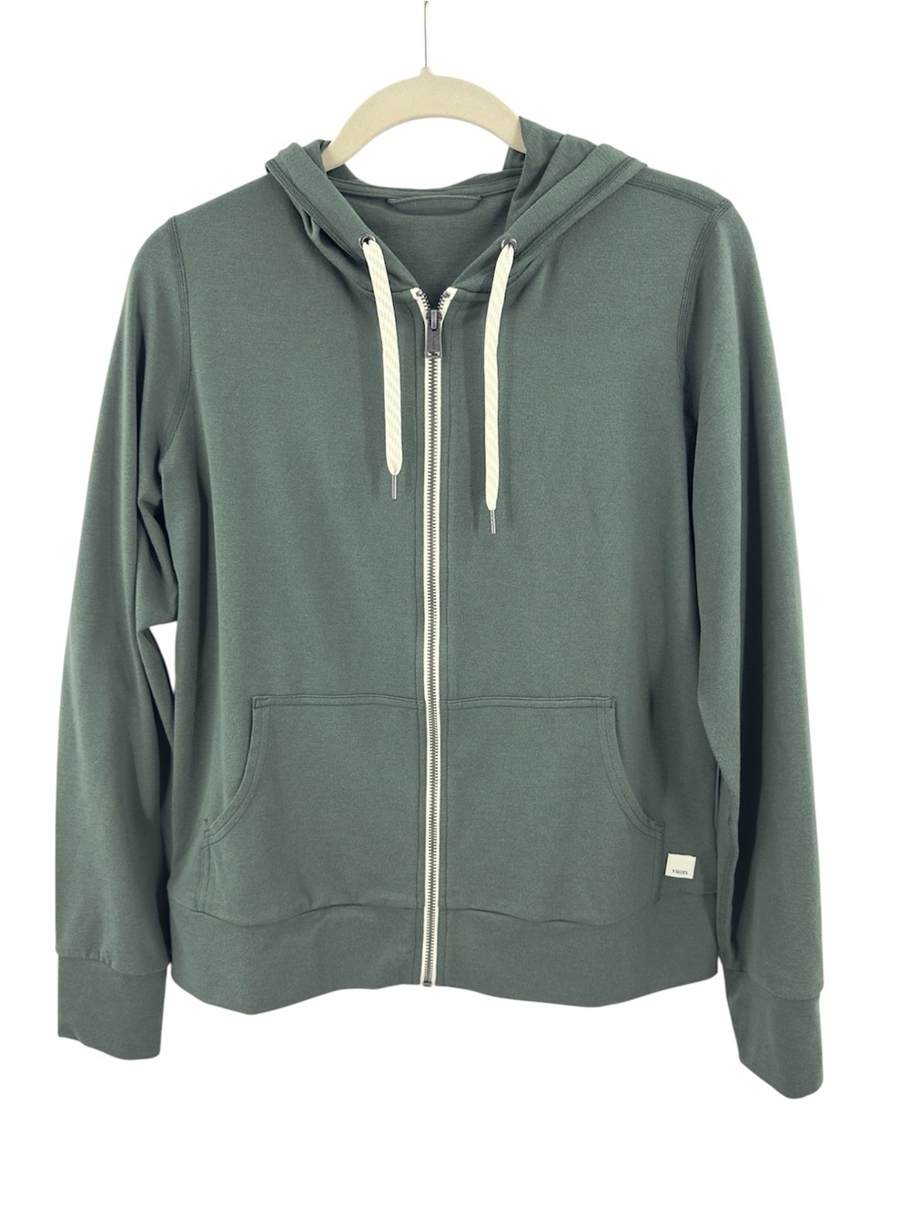 Vuori Halo Performance Hoodie Full Zip Jacket Soft DreamKnit Stretch Green Sz XS